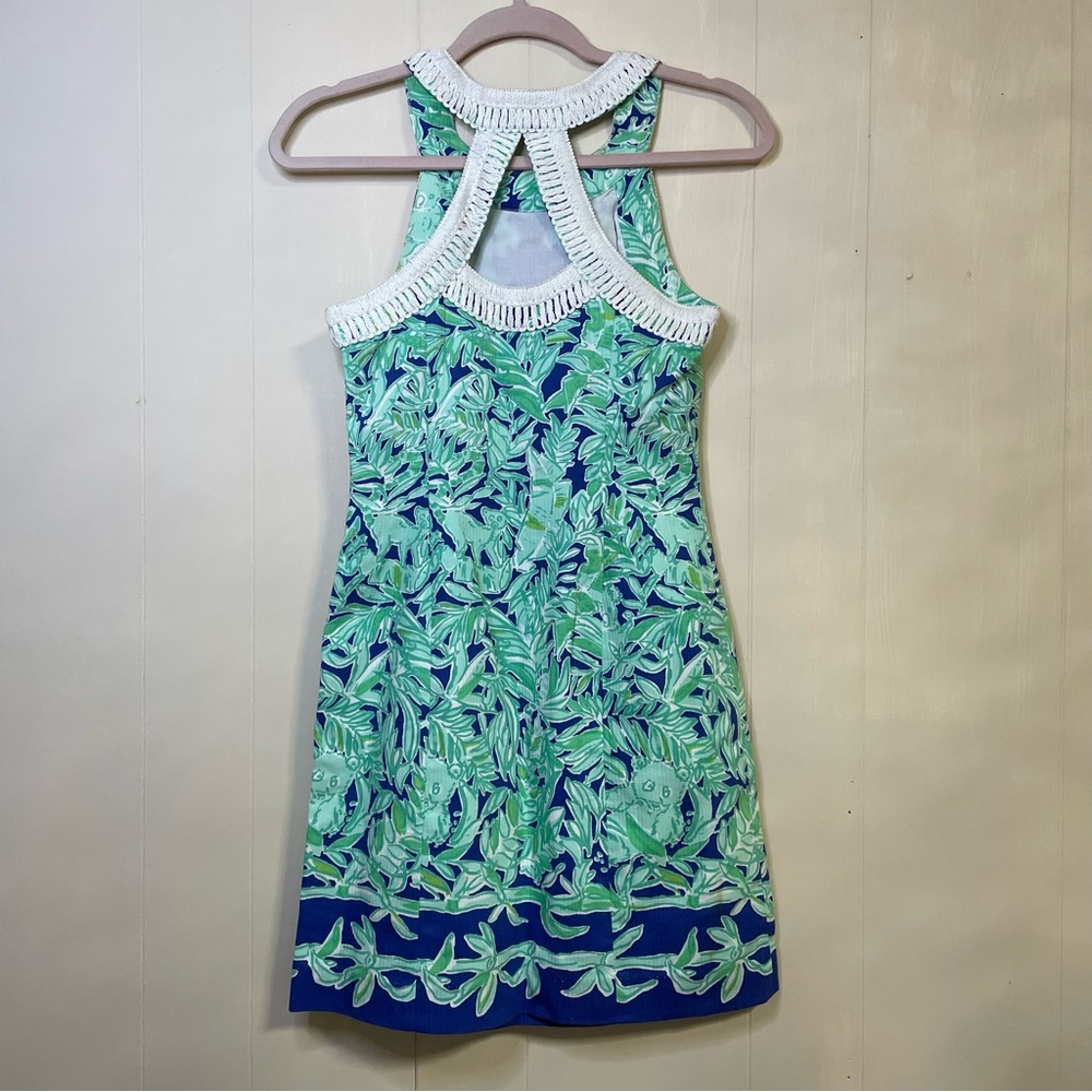 Lilly Pulitzer green and blue shift dress - Picture 5 of 7
